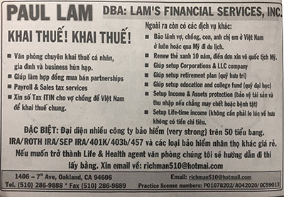 Pau lLam's Finacial Services, Inc